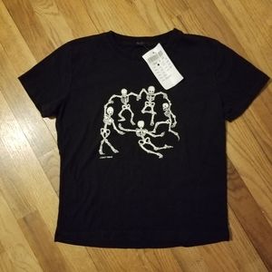 Brandy Melville Jamie Skeleton Dancing Tee